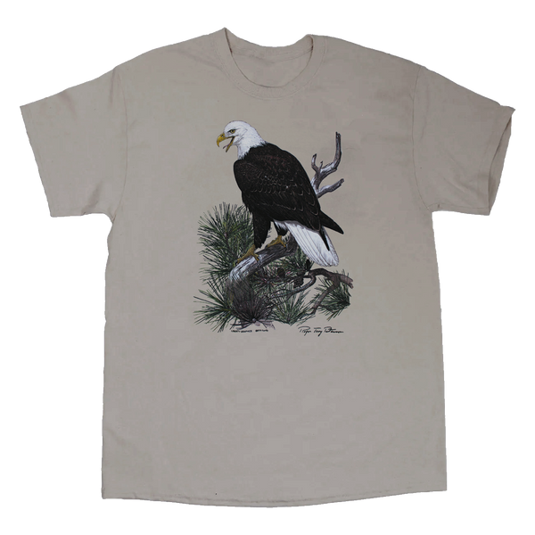 Roger Tory Peterson Eagle Adult Stone T-shirt