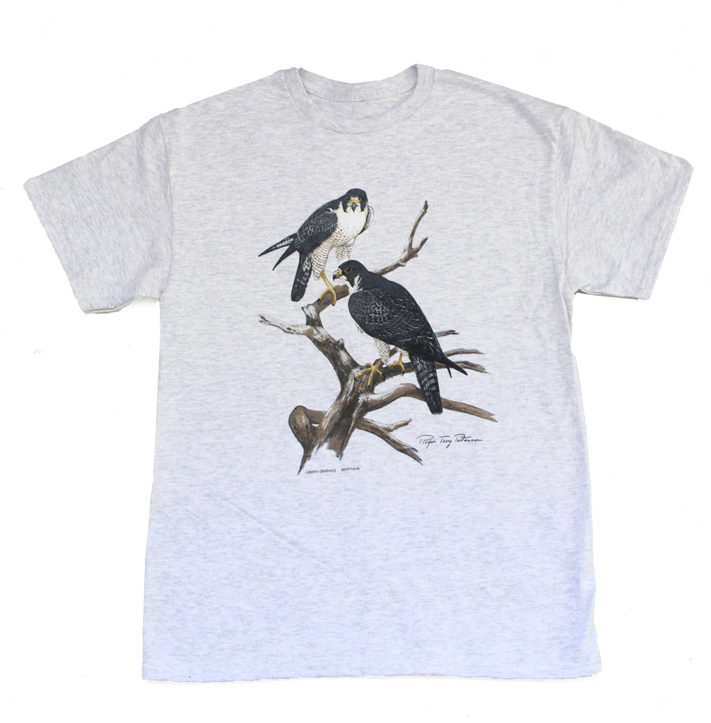 Roger Tory Peterson Peregrines Adult Ash T-shirt