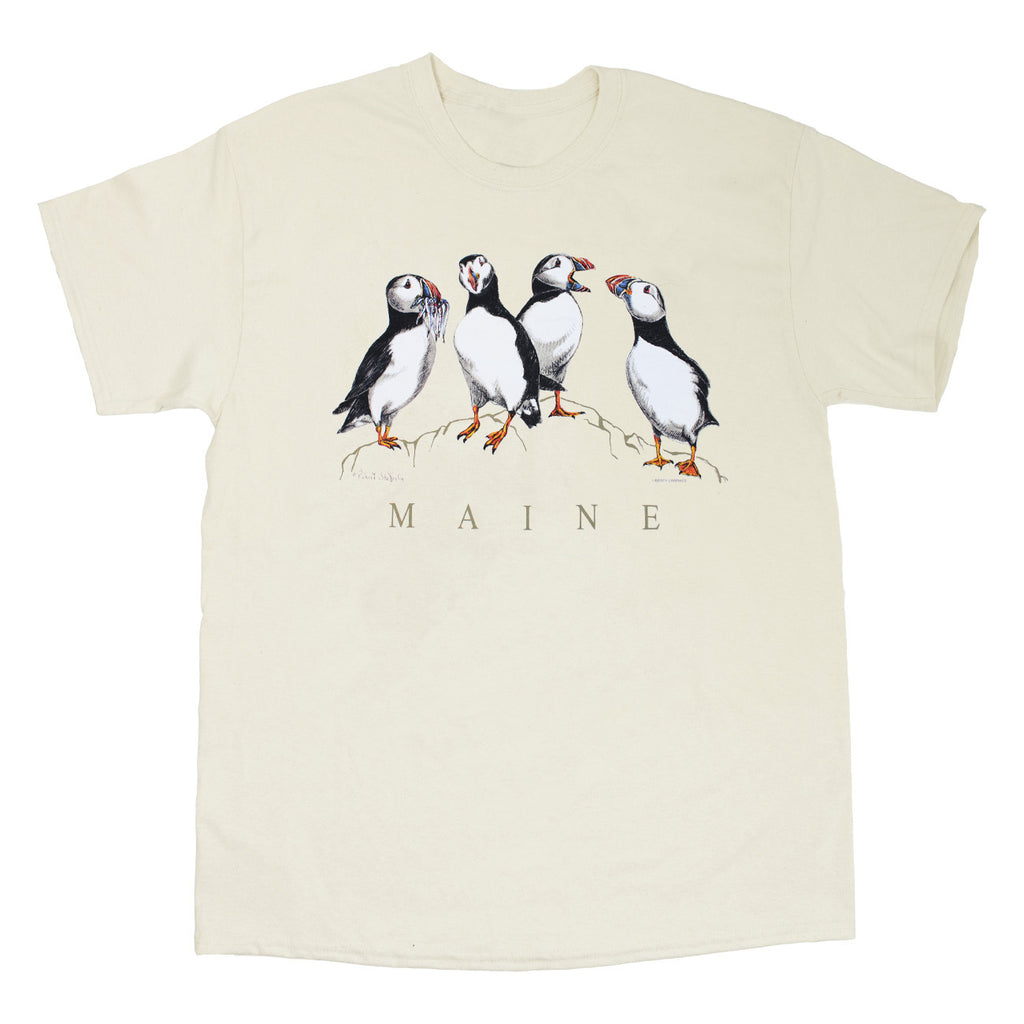 Puffin Parley w/Maine Adult Natural T-shirt