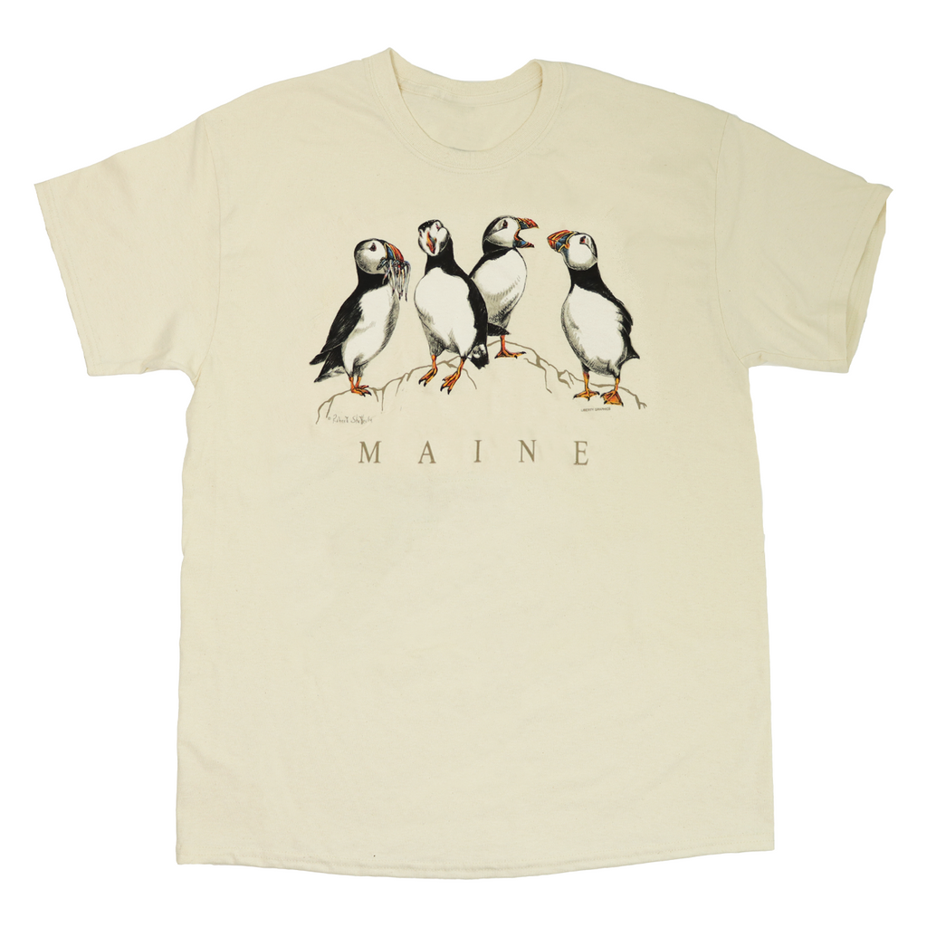 Puffin Parley w/Maine Adult Natural T-shirt