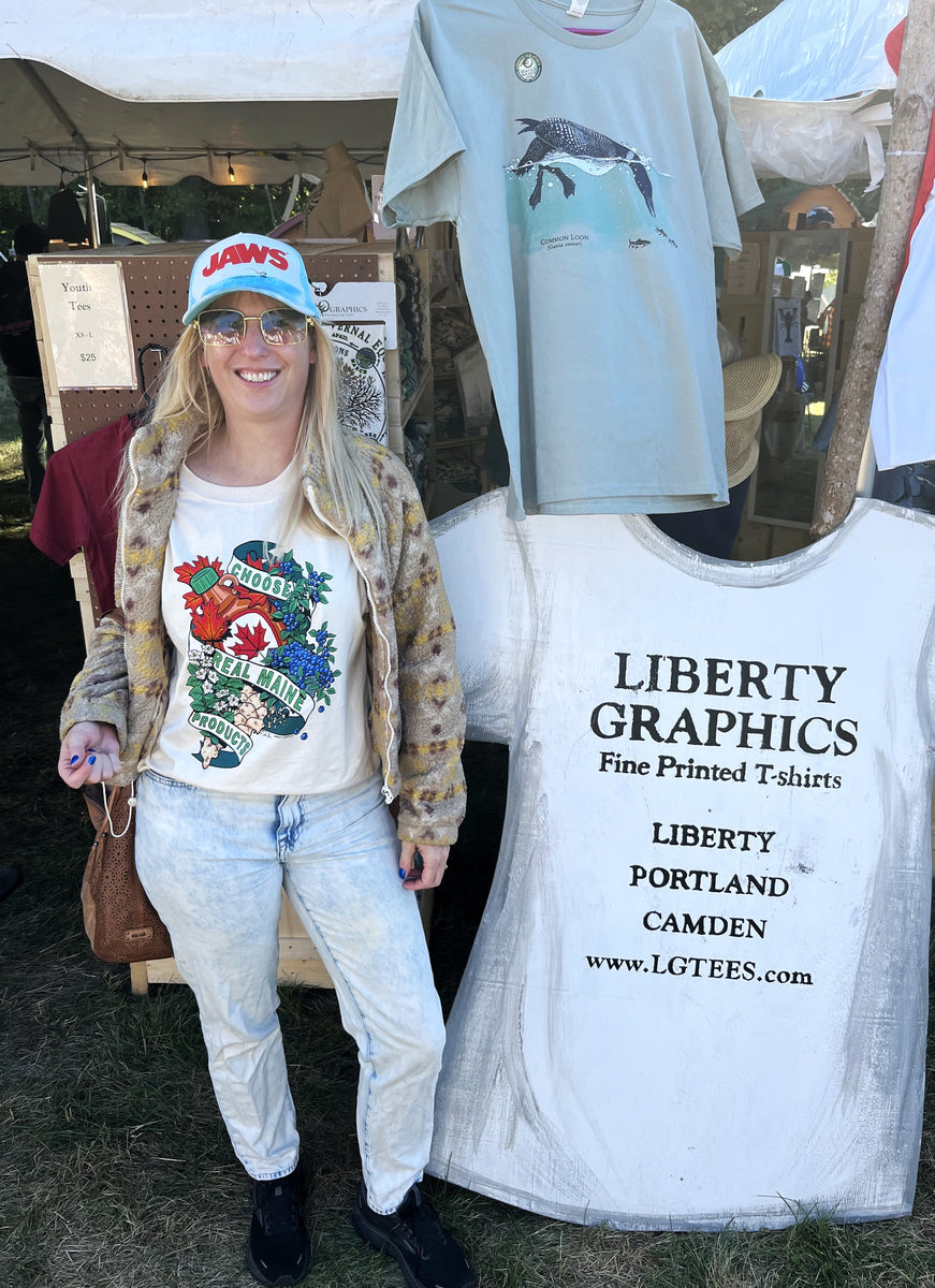 Real Maine Products Adult Natural T-shirt – Liberty Graphics