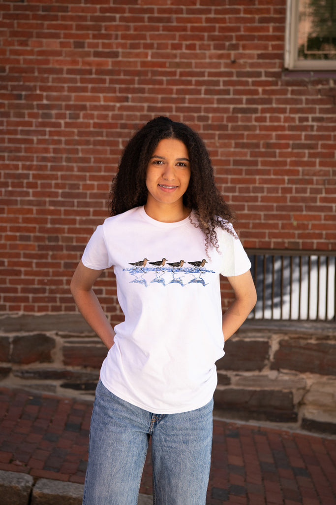 Sandpipers Adult White T-shirt – Liberty Graphics