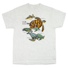 Sea Turtles Of The World Adult Ash T-shirt – Liberty Graphics