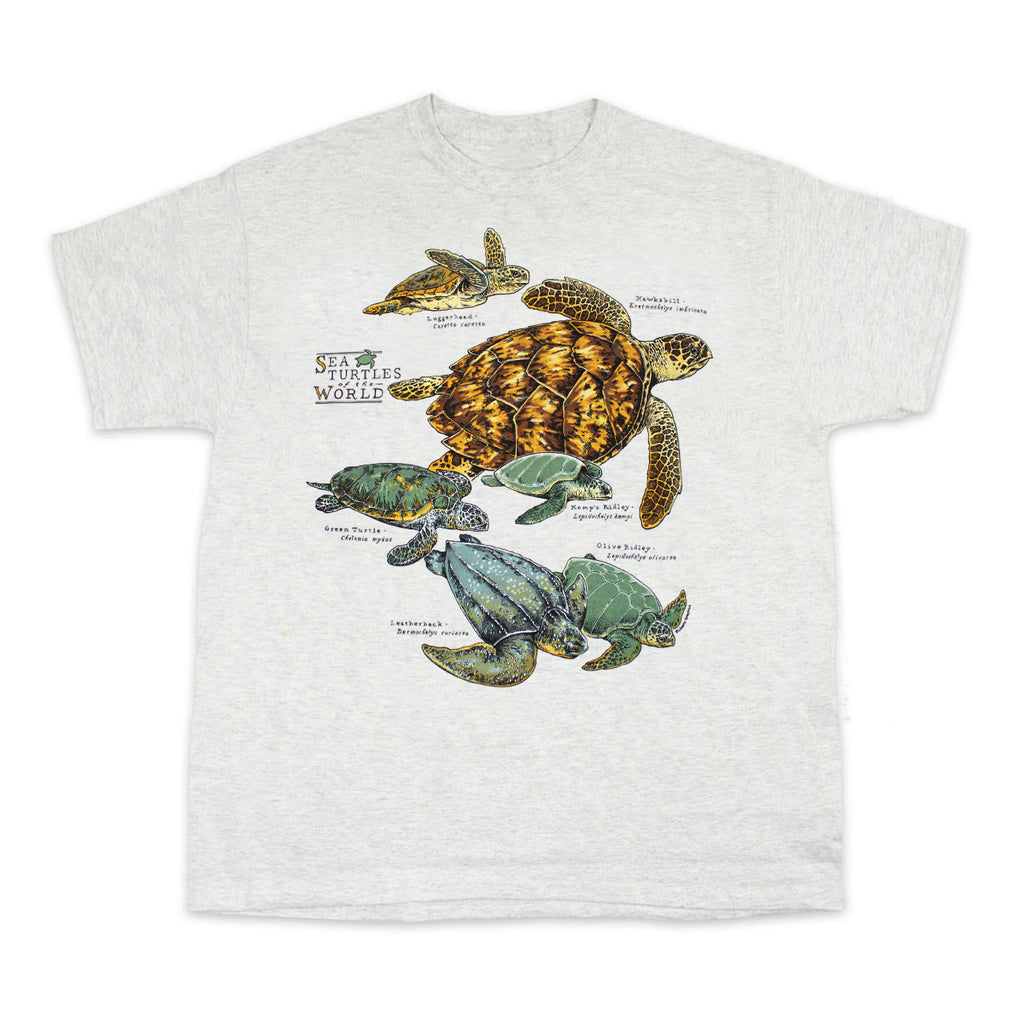 Sea Turtles Of The World Youth Ash T-shirt