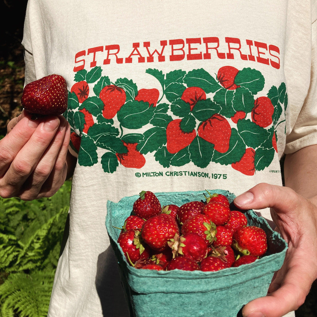 トップス TINYCOTTONS STRAWBERRIES TEE 2y Strawberries Adult Natural T-shirt – Liberty Graphics