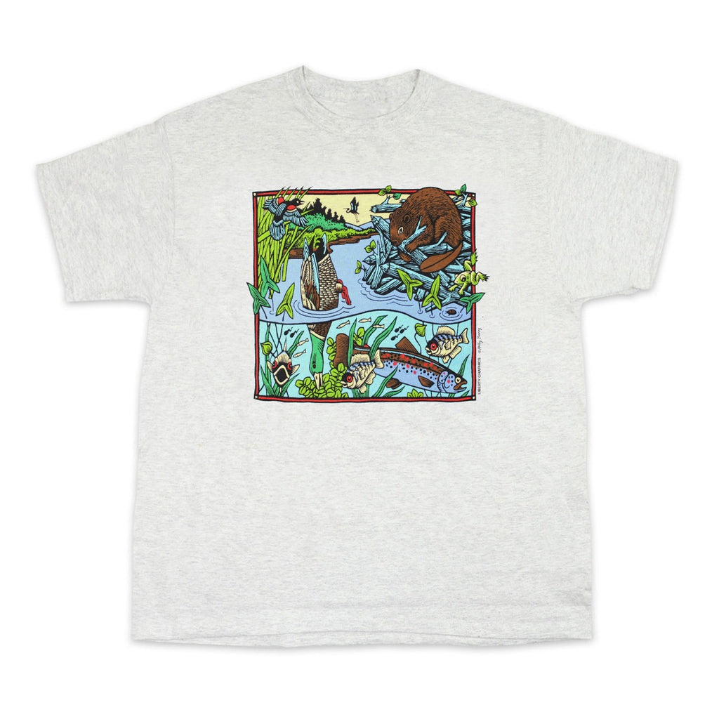 Pond Scene Ash Youth T-shirt