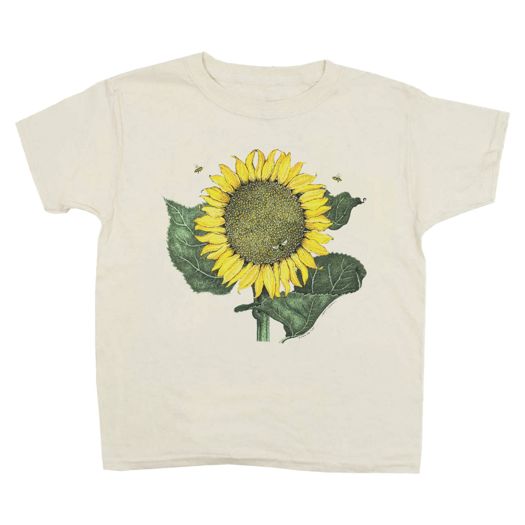 Sunflower & Bees Youth Natural T-shirt