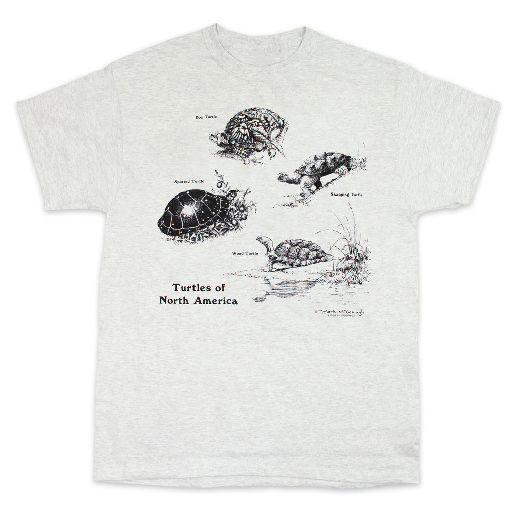 Turtles Of North America Adult Ash T-shirt