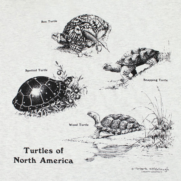 Turtles Of North America Adult Ash T-shirt