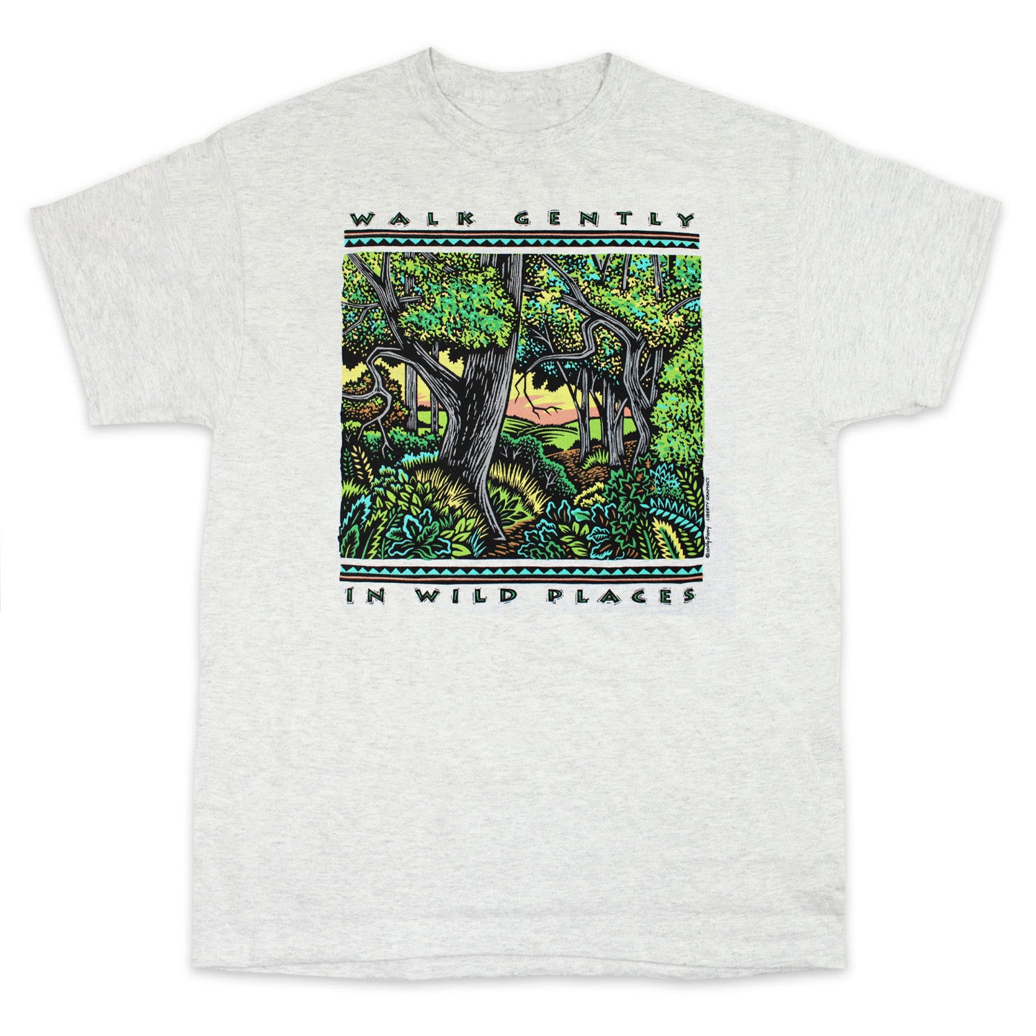 Walk Gently Adult Ash T-shirt – Liberty Graphics