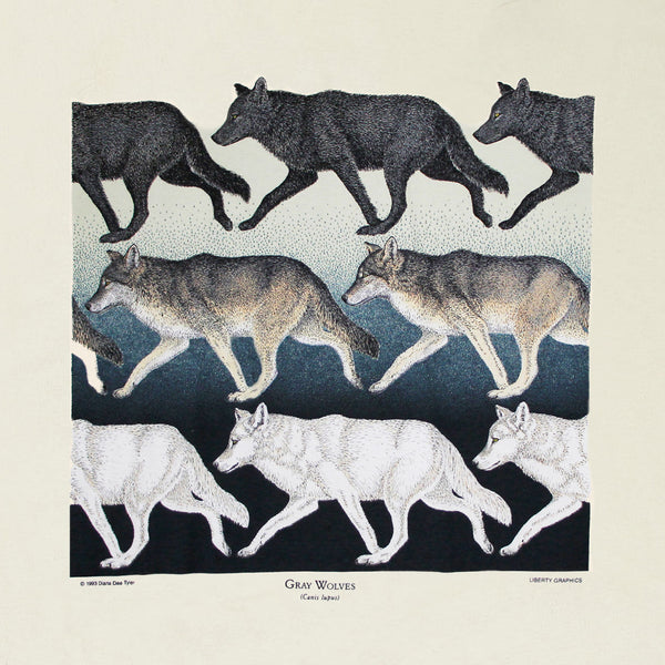 Walking Wolves Adult Natural T-shirt