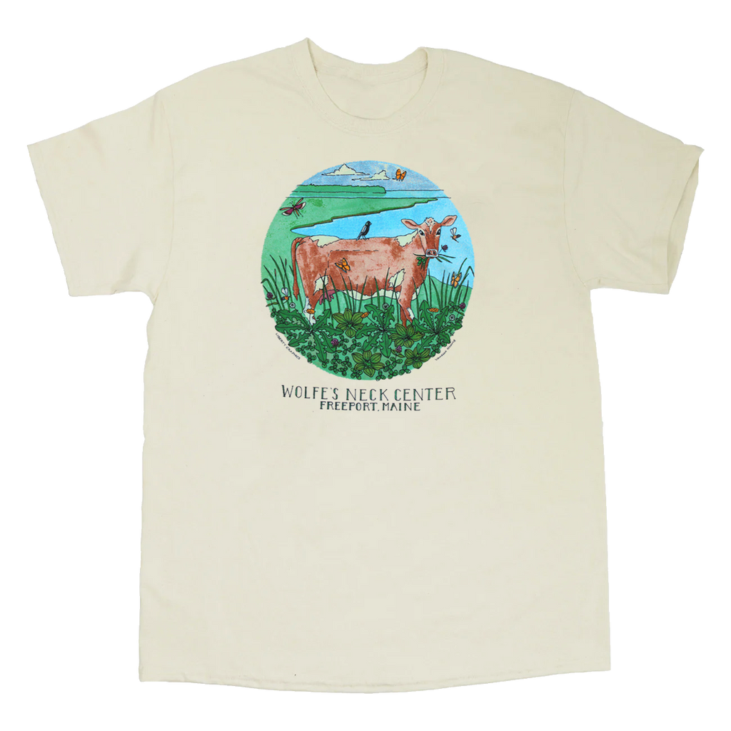 Wolfe's Neck Cow Adult Natural T-shirt