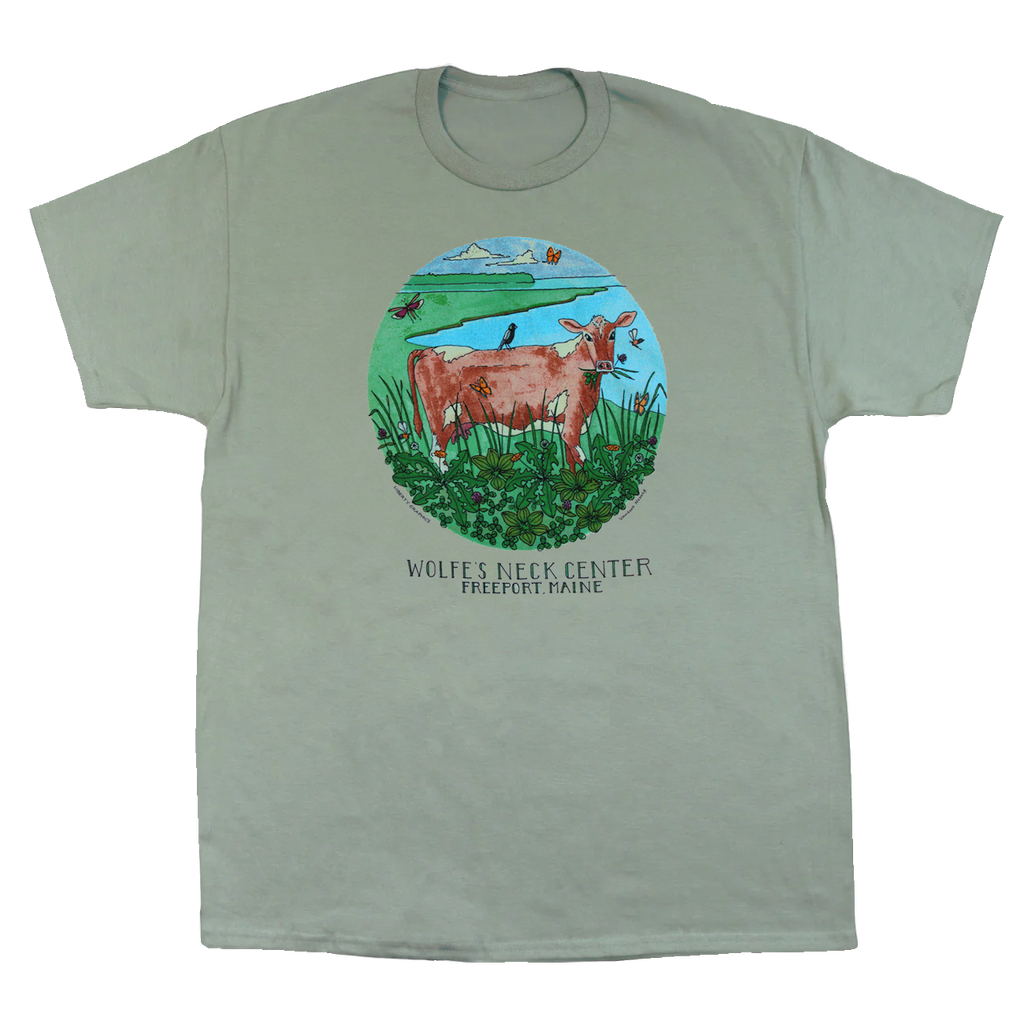 Wolfe's Neck Cow Sage Green T-shirt