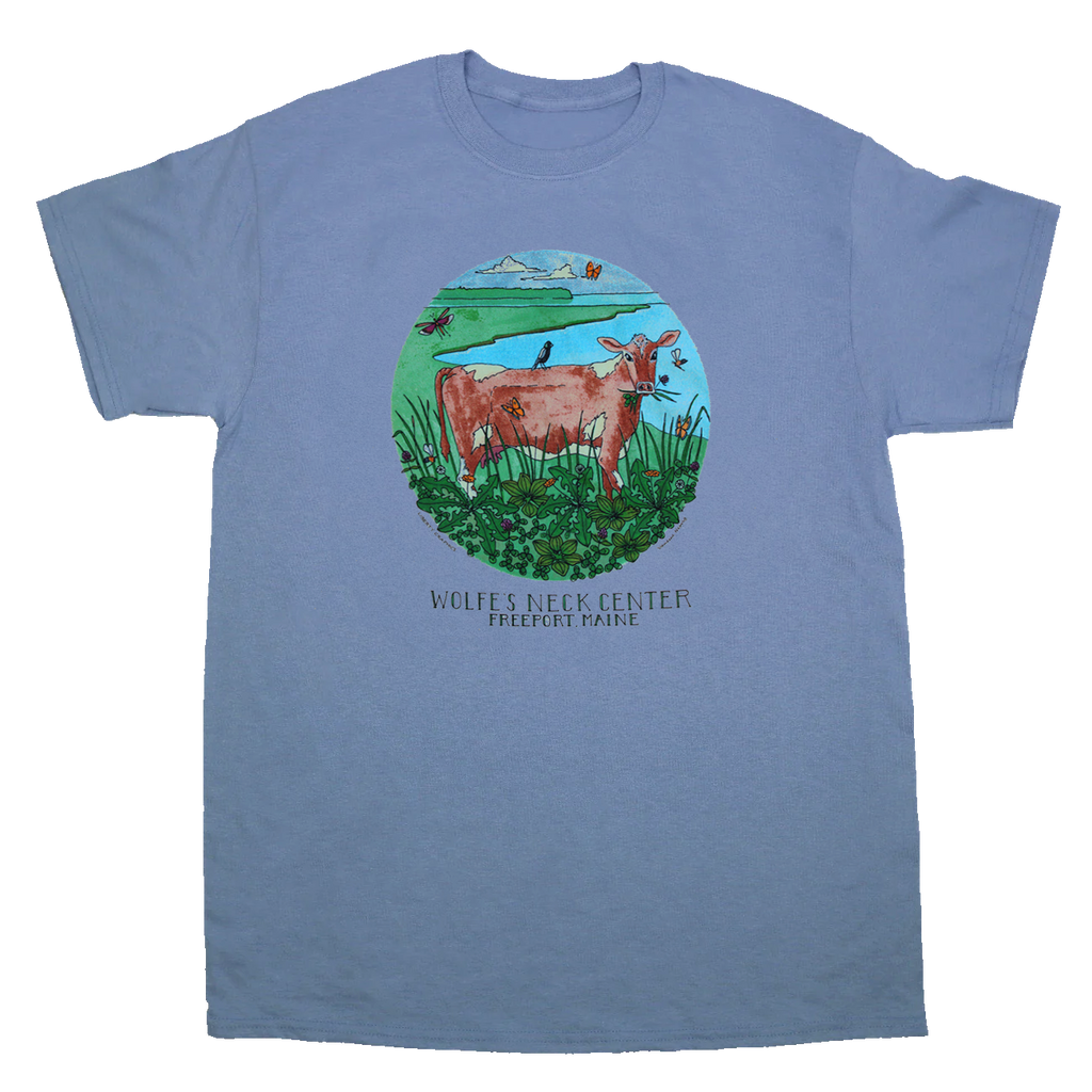 Wolfe's Neck Cow Adult Stone Blue T-shirt