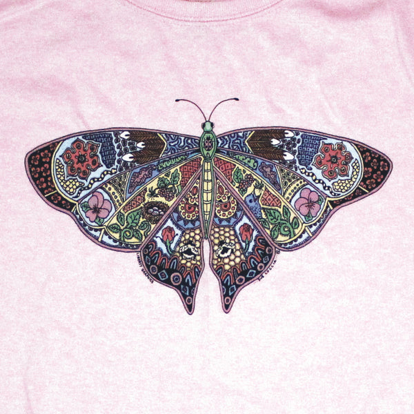 Earth Art Butterfly Ladies Light Pink T-shirt
