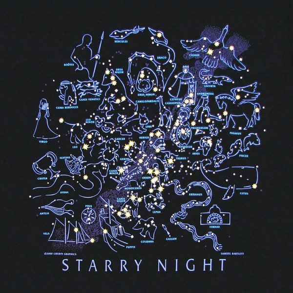 Starry Night Youth Black T-shirt