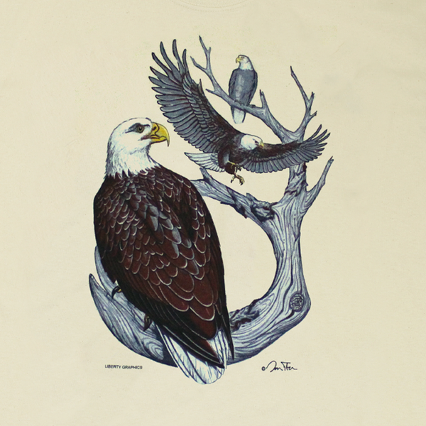 Bald Eagles Adult Natural T-shirt