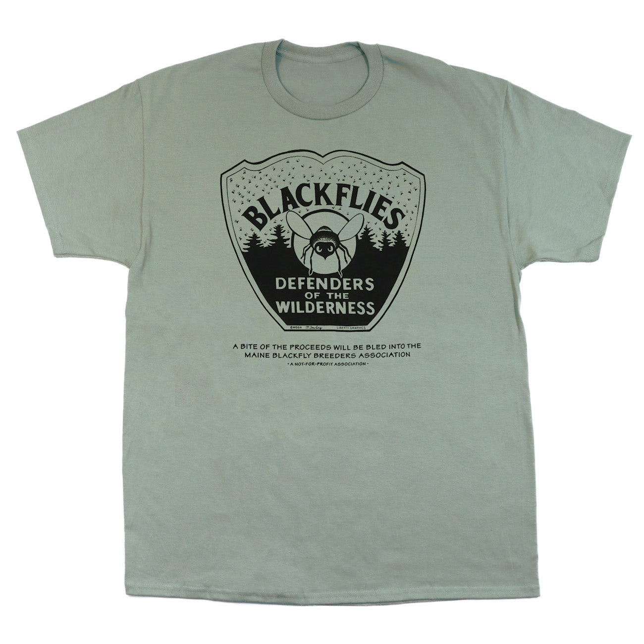 Blackfly Adult Sage T-shirt – Liberty Graphics