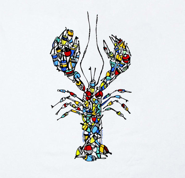 Buoy Pile Lobster w/Maine Adult Whit T-shirt
