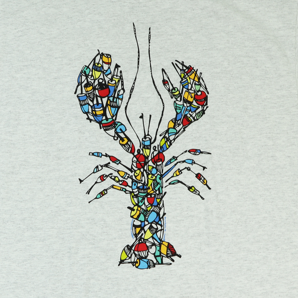 Buoy Pile Lobster Ash Adult Long Sleeve T-shirt