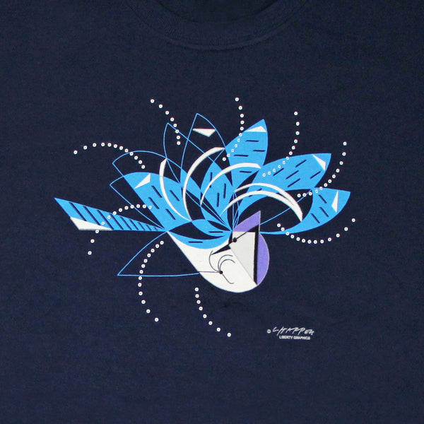 Charley Harper's Blue Jay Bathing Adult Navy T-shirt