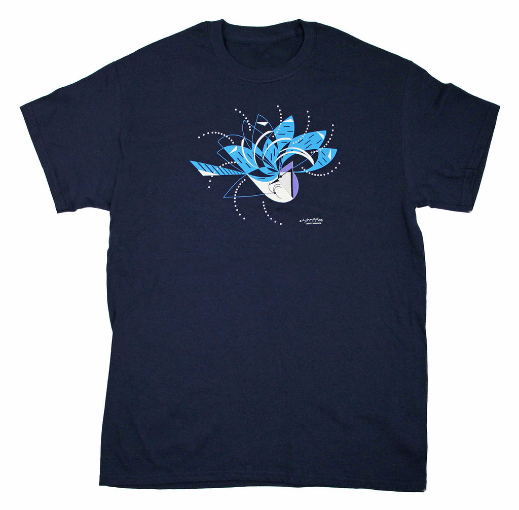 Charley Harper's Blue Jay Bathing Adult Navy T-shirt