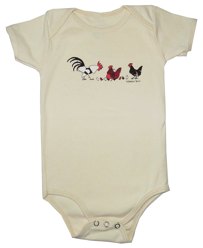 Dahlov Ipcar's Little Chickens Organic Infant Natural One-piece