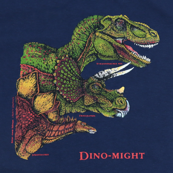 Dino Might Youth Navy T-shirt