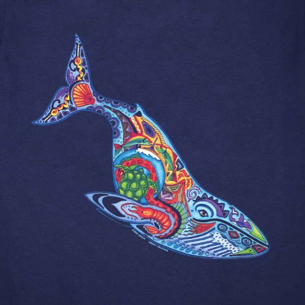 Earth Art Whale Youth Navy T-shirt