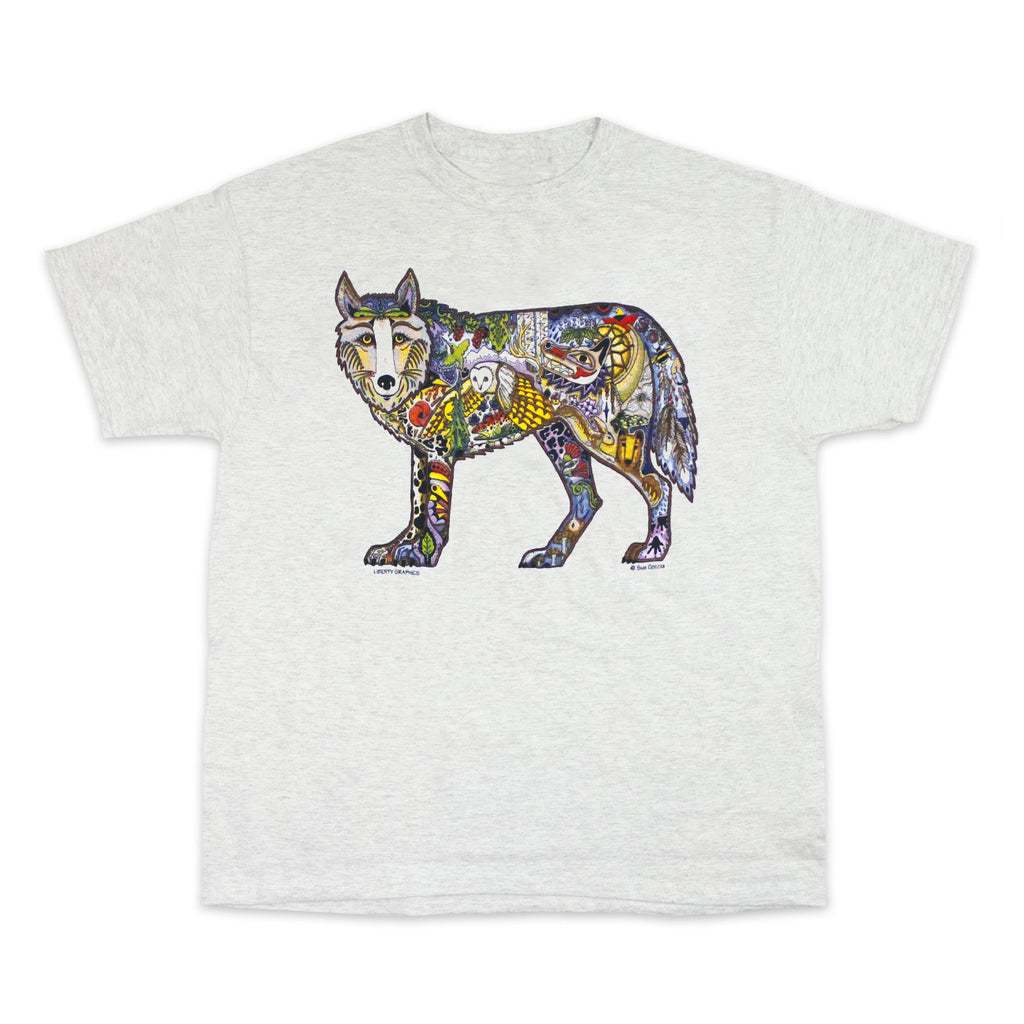 Earth Art Wolf Youth Ash T-shirt