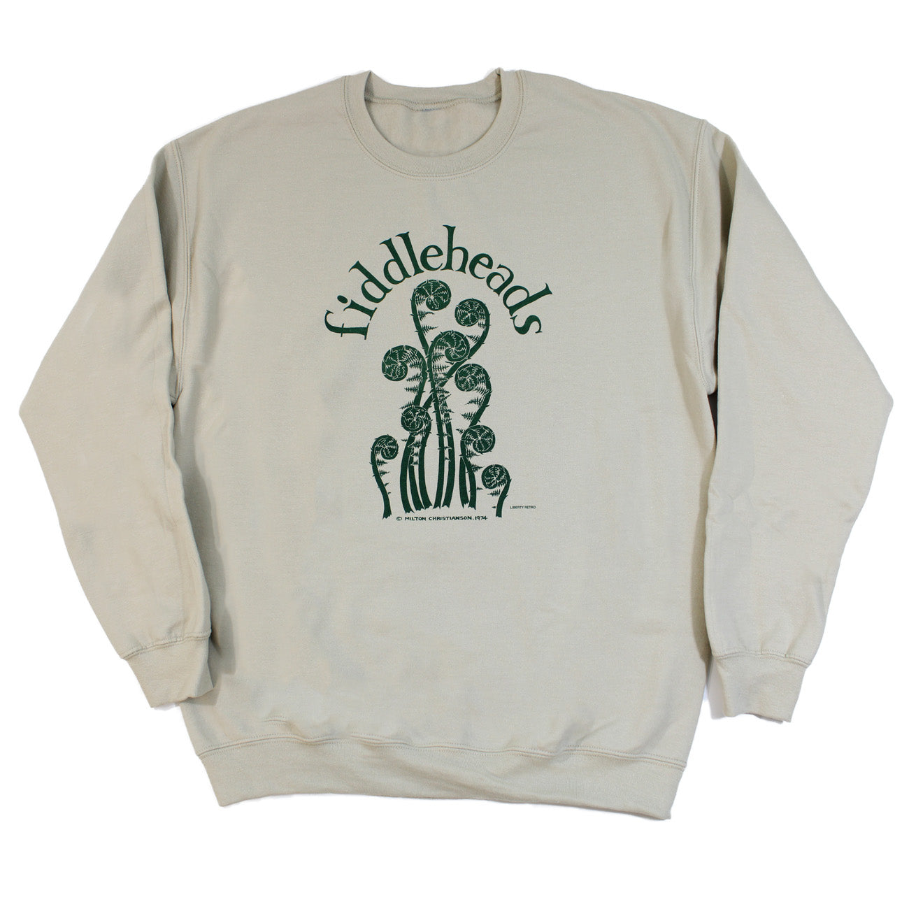 OLD FOLK HOUSE CIRCLE LOGO SWEAT サイズ4 Fiddleheads Adult Stone Crew Neck Sweatshirt – Liberty Graphics