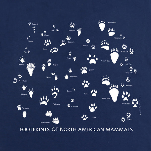 Footprints of North America Adult Navy T-shirt