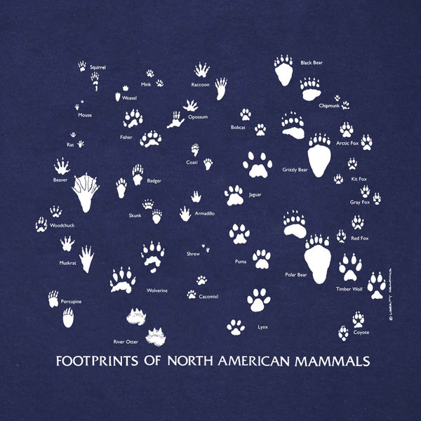 Footprints of North America Navy Youth T-shirt