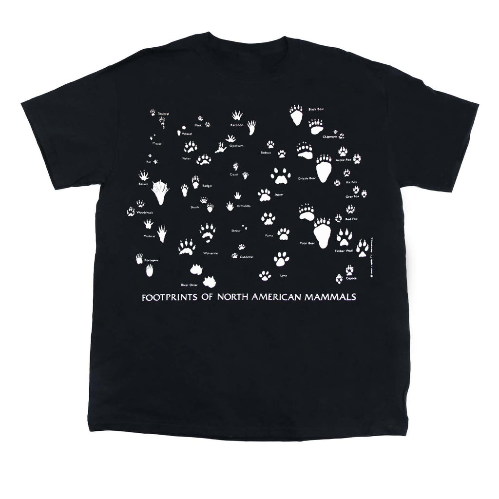 Footprints of North America Youth Black T-shirt