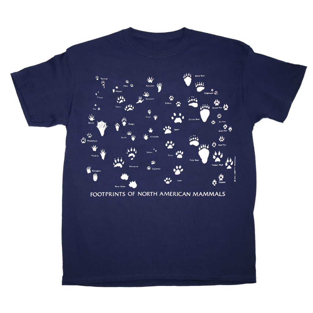 Footprints of North America Navy Youth T-shirt