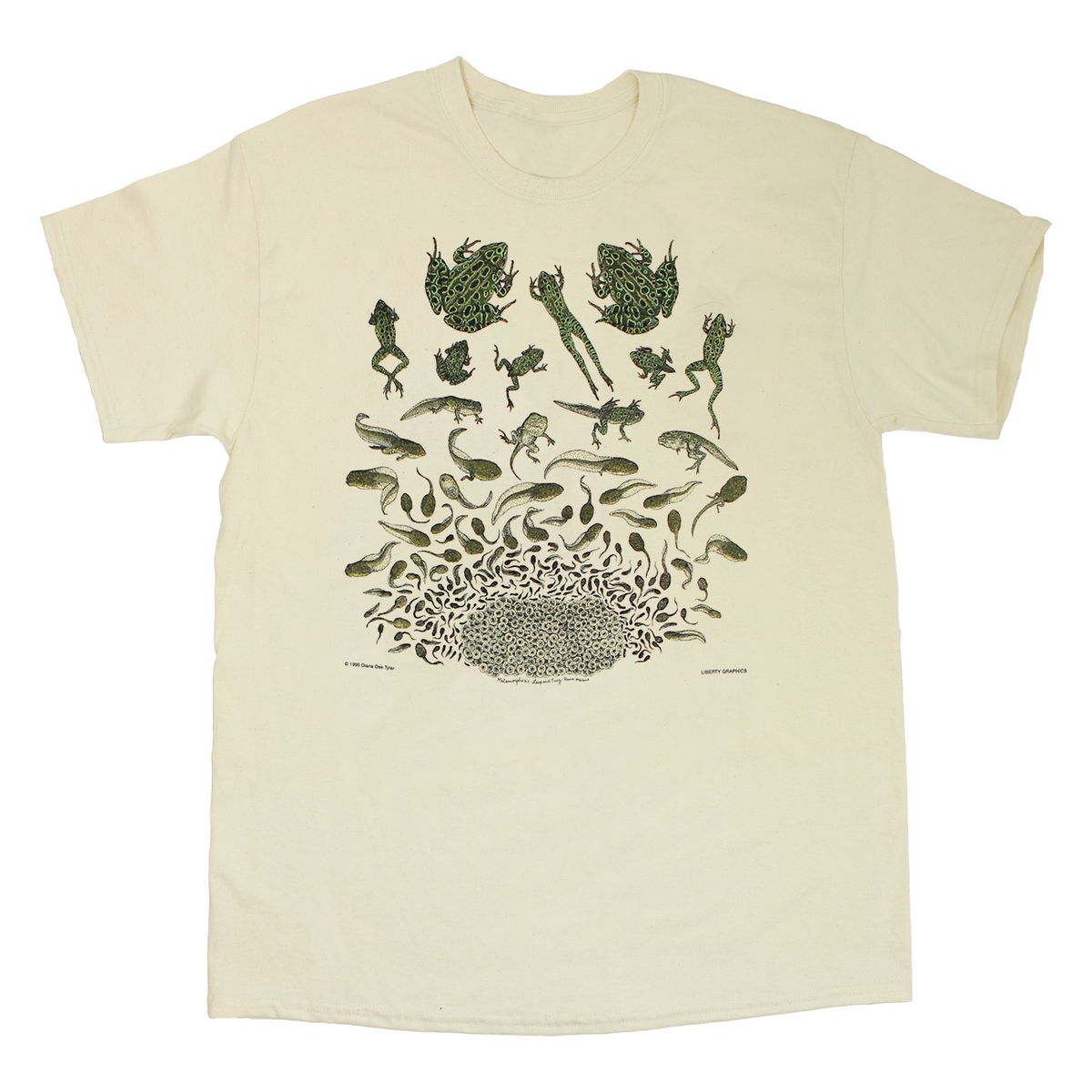 Frog Metamorphosis Adult Natural T-shirt – Liberty Graphics