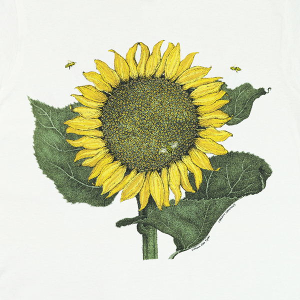 Sunflower & Bees Ladies White T-shirt