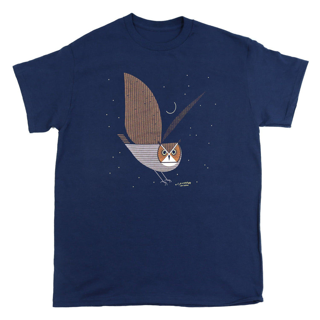Great Horned Owl Adult Navy T-shirt