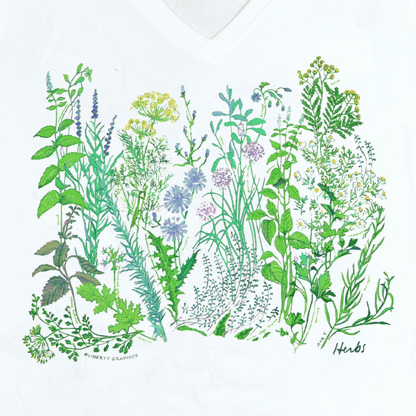 Herbs Premium V-Neck Fitted White T-shirt