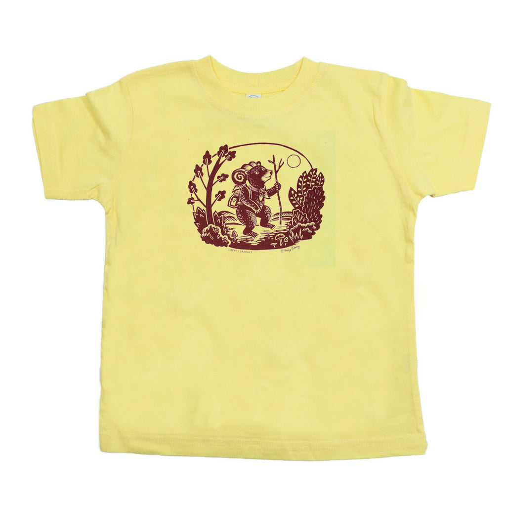 Hiking Bear Toddler Butter T-shirt