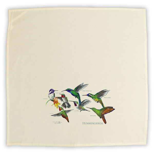 Hummingbirds Natural Tea Towel