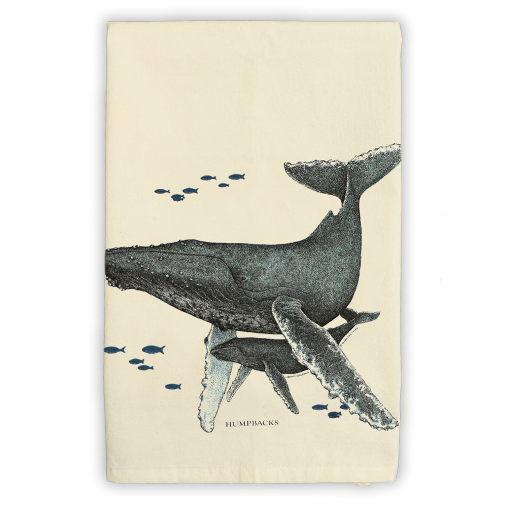 Humpbacks Natural Tea Towel
