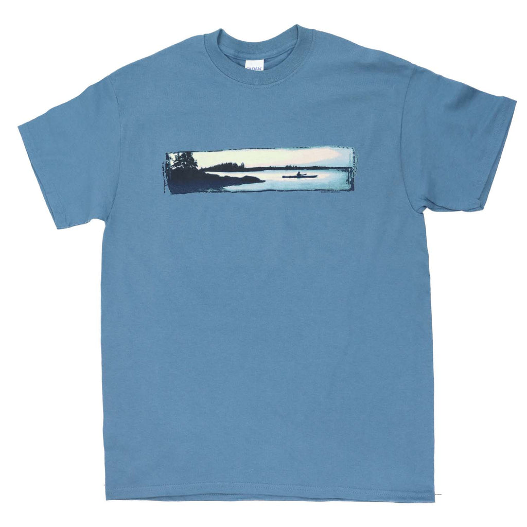 Kayak Silhouette Adult Indigo T-shirt