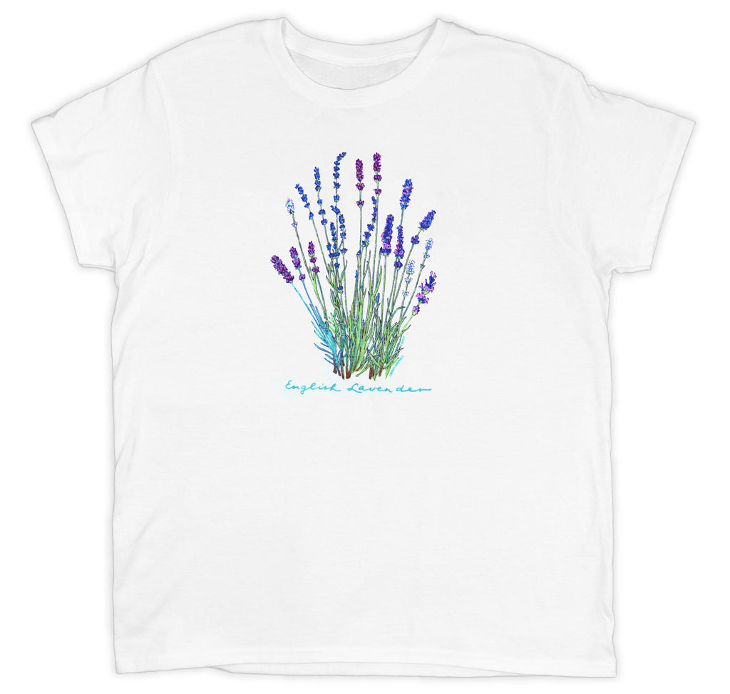 Lavender Ladies White T-shirt