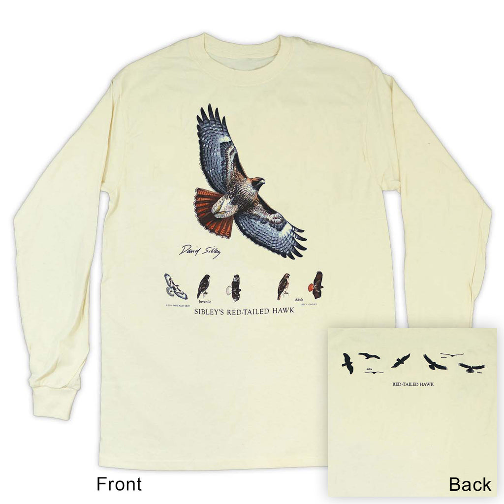 Charley Harper's Roving Raptors Adult Denim T-Shirt X-Large