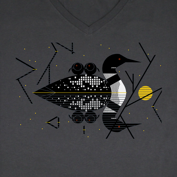 Claire de Loon Charcoal LAT V-Neck Ladies Tee