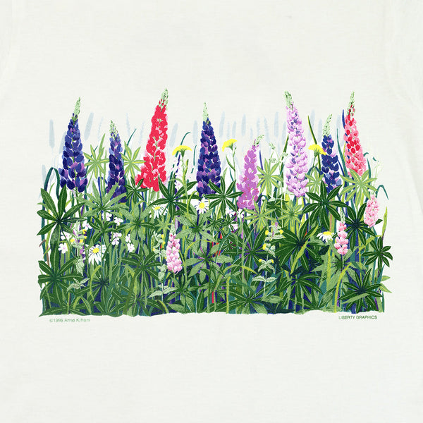 Lupine & Daisies Ladies White T-shirt