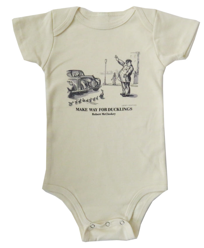 Robert McCloskey's Make Way For Ducklings - Officer Organic Infant Natural One-piece