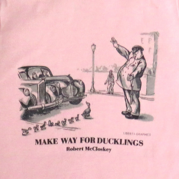 Robert McCloskey's Make Way For Ducklings - Officer Organic Infant Pink One-piece