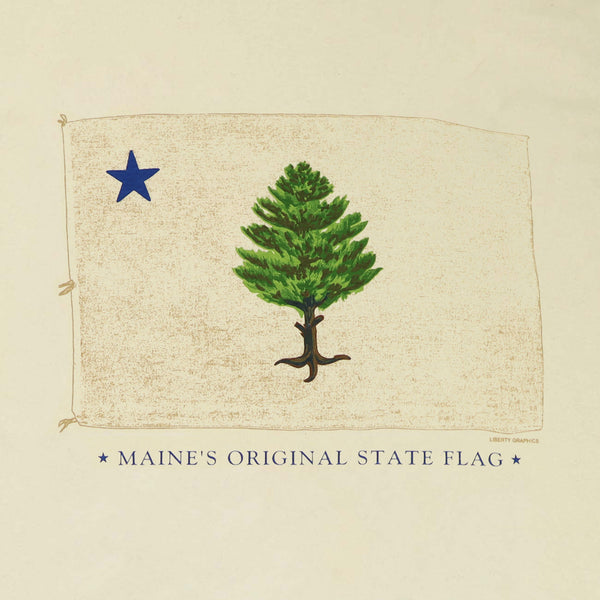 Original Maine State Flag Natural T-shirt